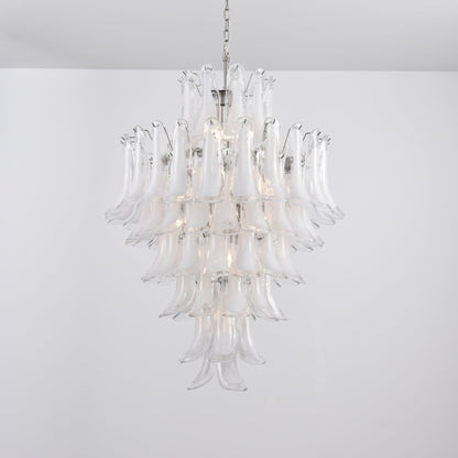 White Cloud Glass Petals Chandelier