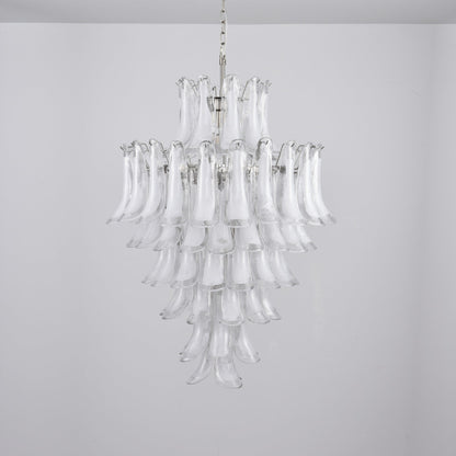 White Cloud Glass Petals Chandelier
