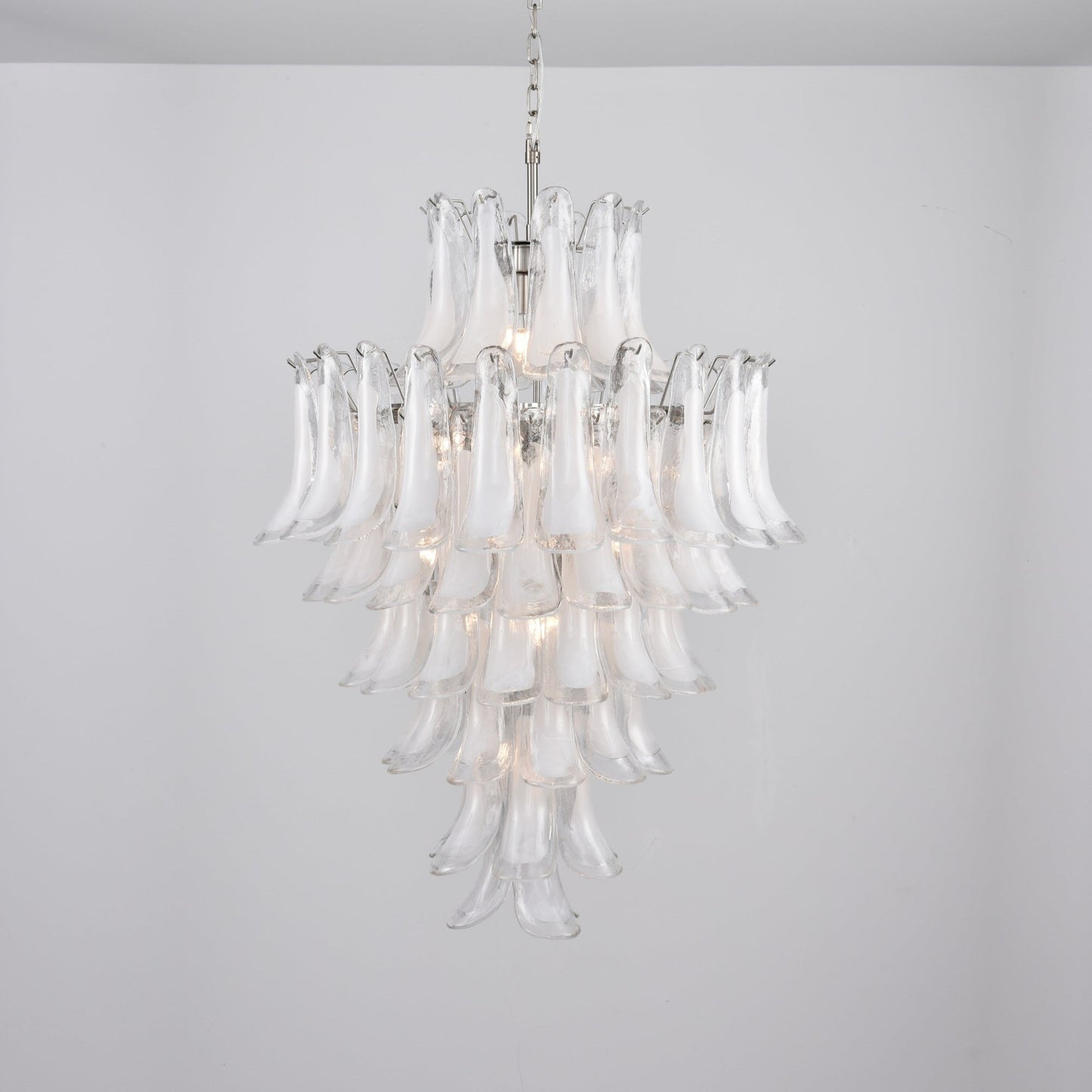 White Cloud Glass Petals Chandelier