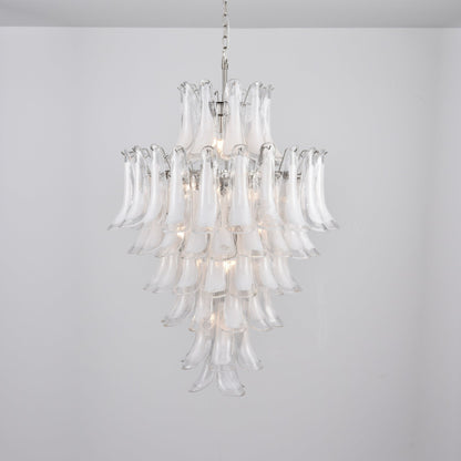 White Cloud Glass Petals Chandelier