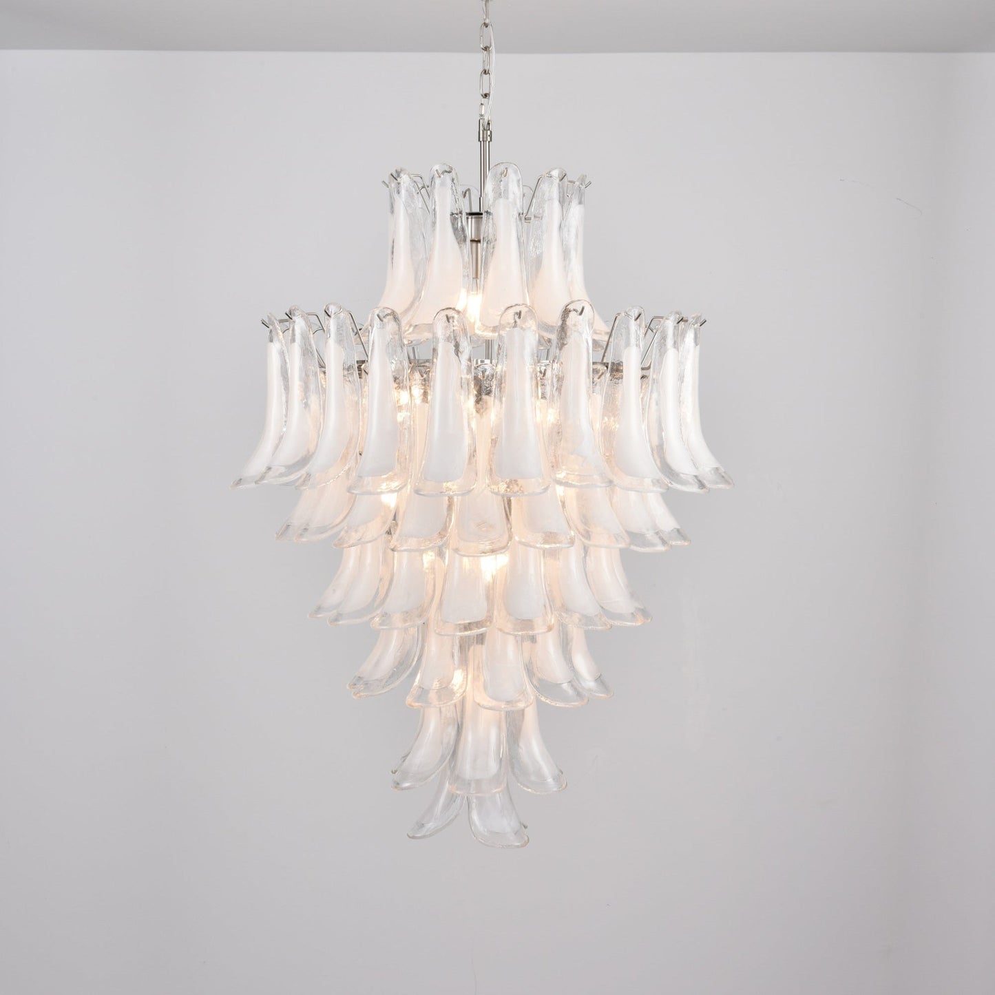 White Cloud Glass Petals Chandelier