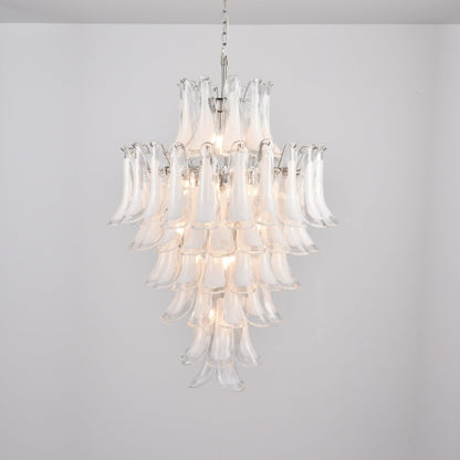 White Cloud Glass Petals Chandelier