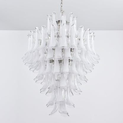 White Cloud Glass Petals Chandelier