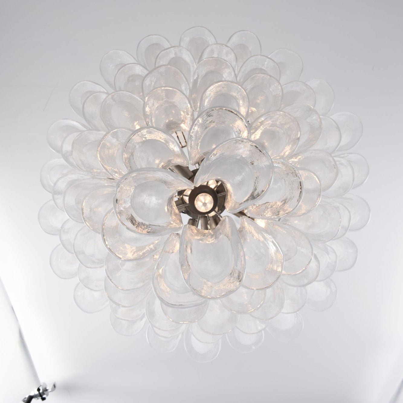 White Cloud Glass Petals Chandelier