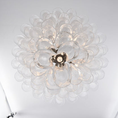White Cloud Glass Petals Chandelier