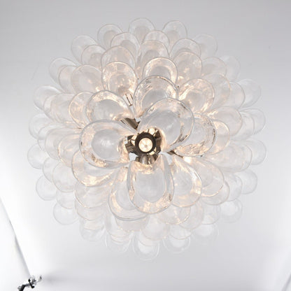 White Cloud Glass Petals Chandelier