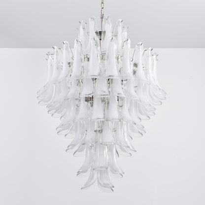 White Cloud Glass Petals Chandelier