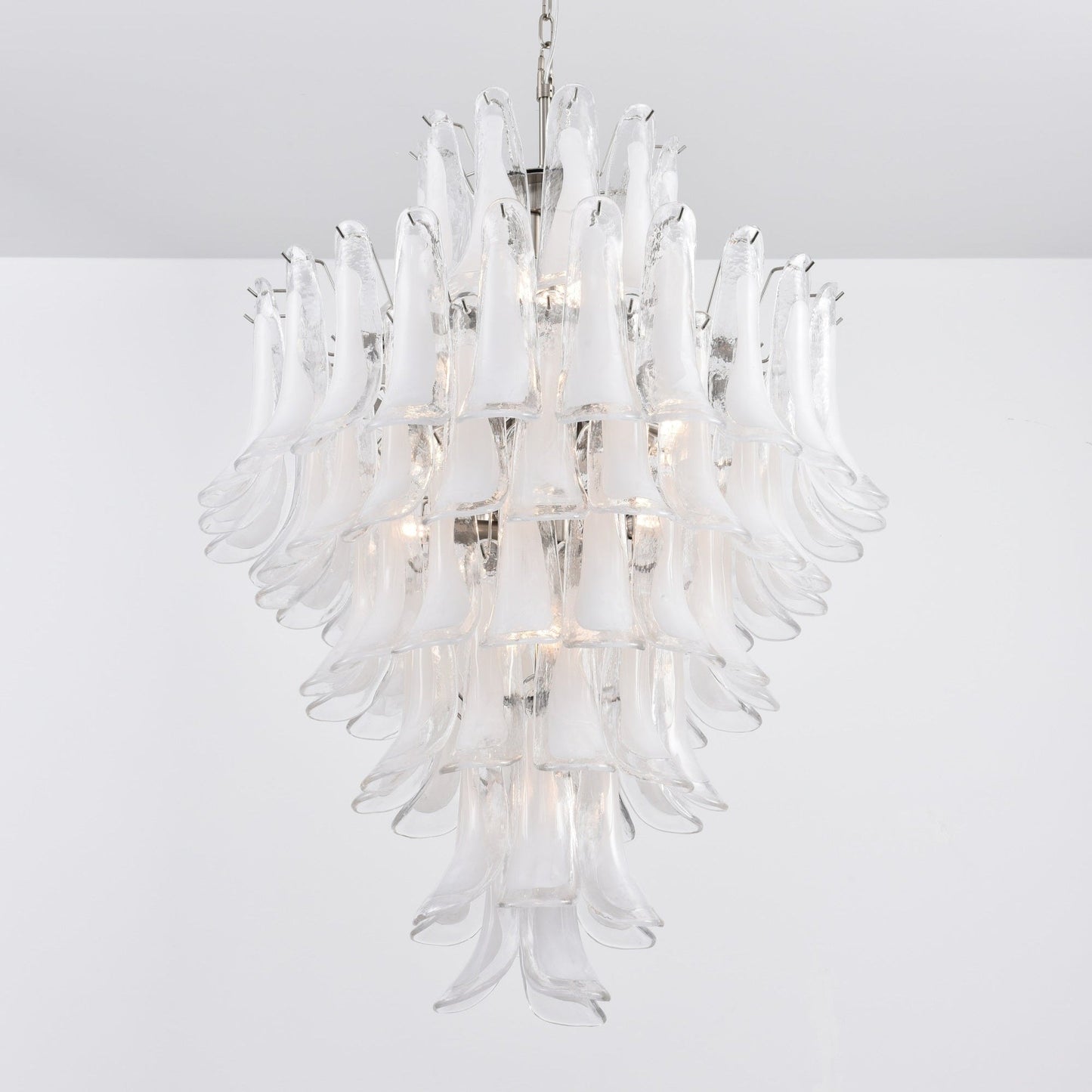 White Cloud Glass Petals Chandelier