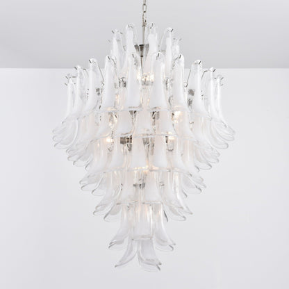White Cloud Glass Petals Chandelier