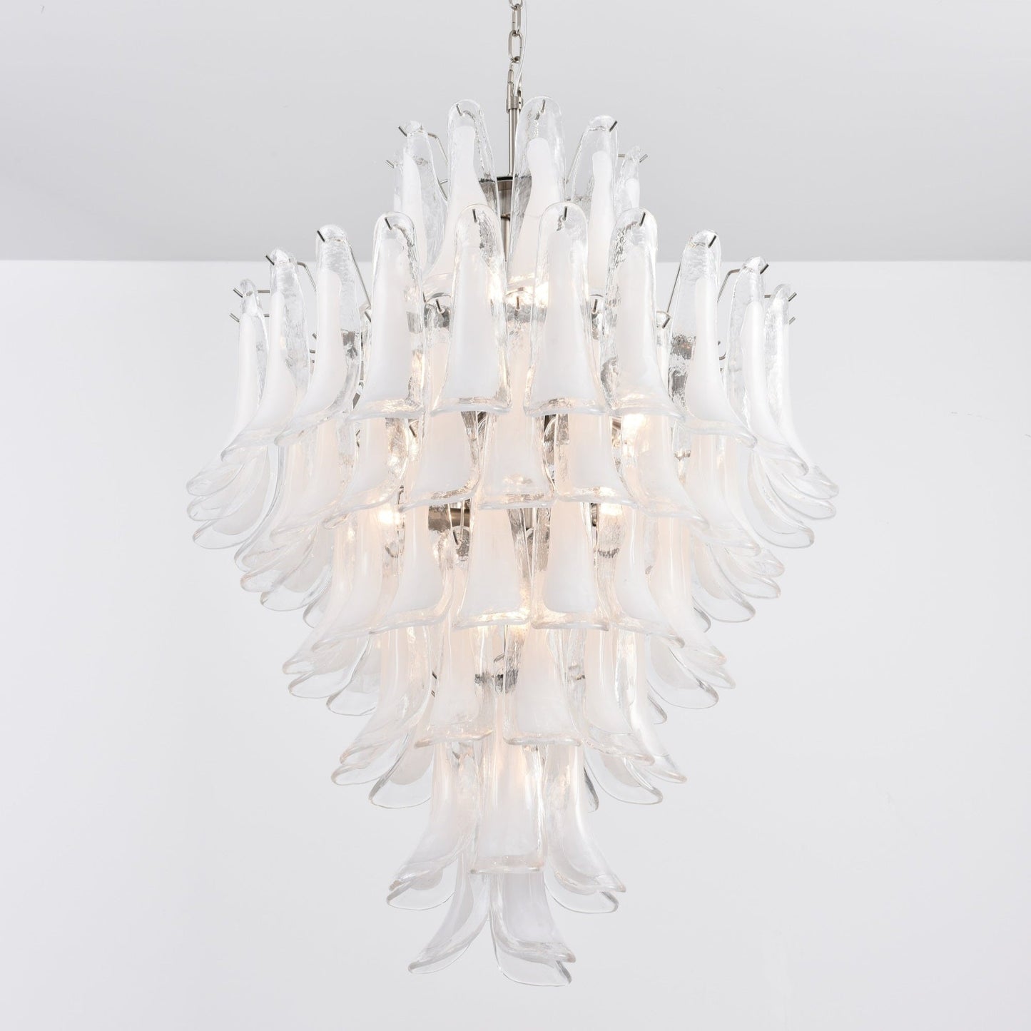 White Cloud Glass Petals Chandelier