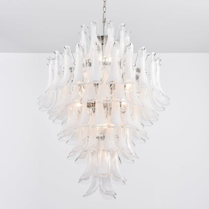 White Cloud Glass Petals Chandelier