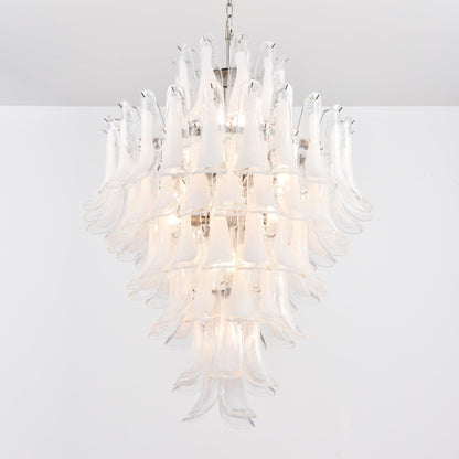 White Cloud Glass Petals Chandelier