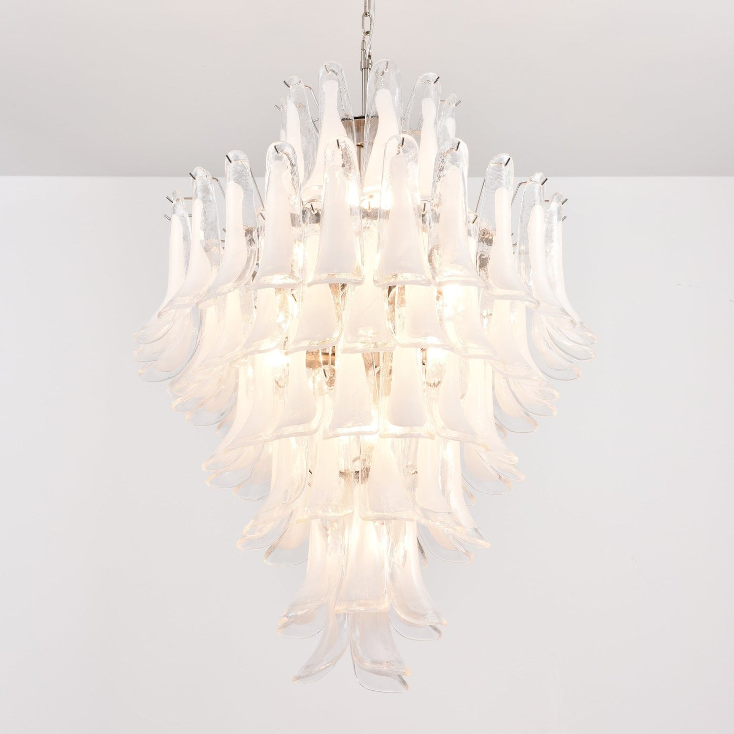 White Cloud Glass Petals Chandelier