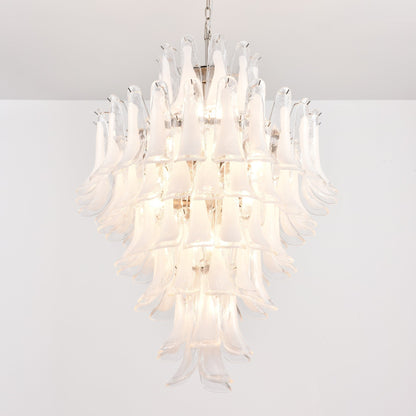White Cloud Glass Petals Chandelier