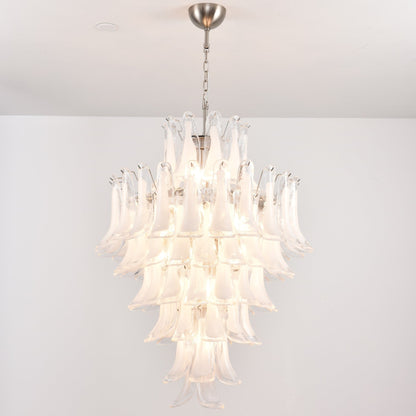 White Cloud Glass Petals Chandelier