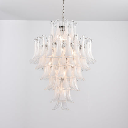 White Cloud Glass Petals Chandelier