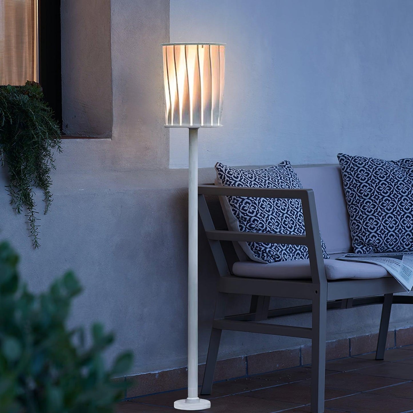 White Column Patio light Outdoor Light