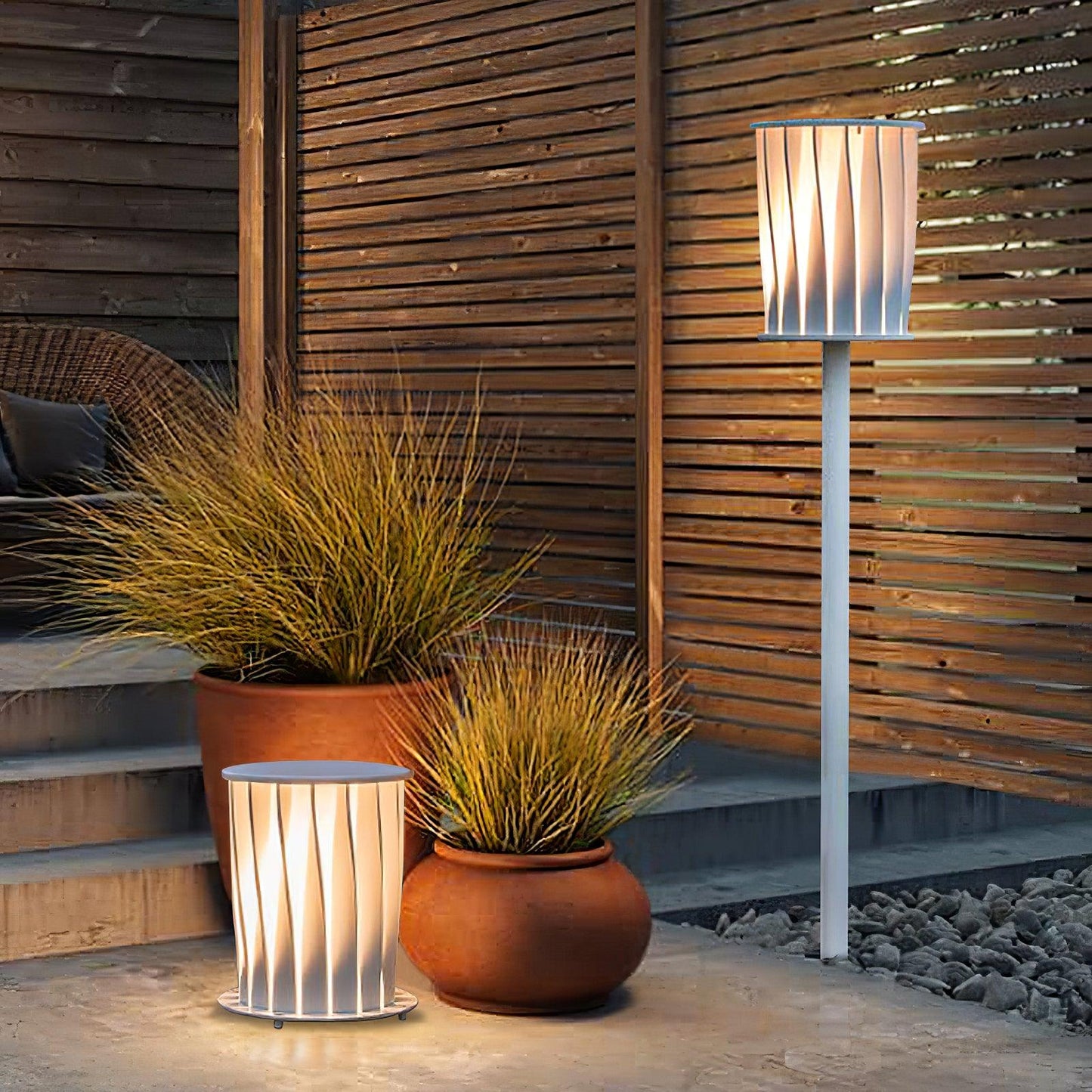 White Column Patio light Outdoor Light