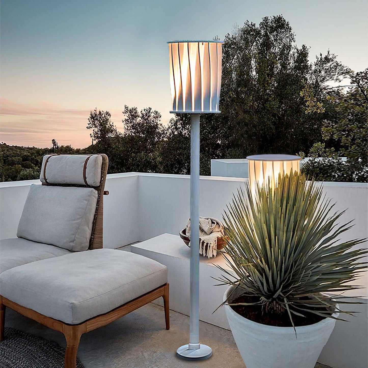 White Column Patio light Outdoor Light