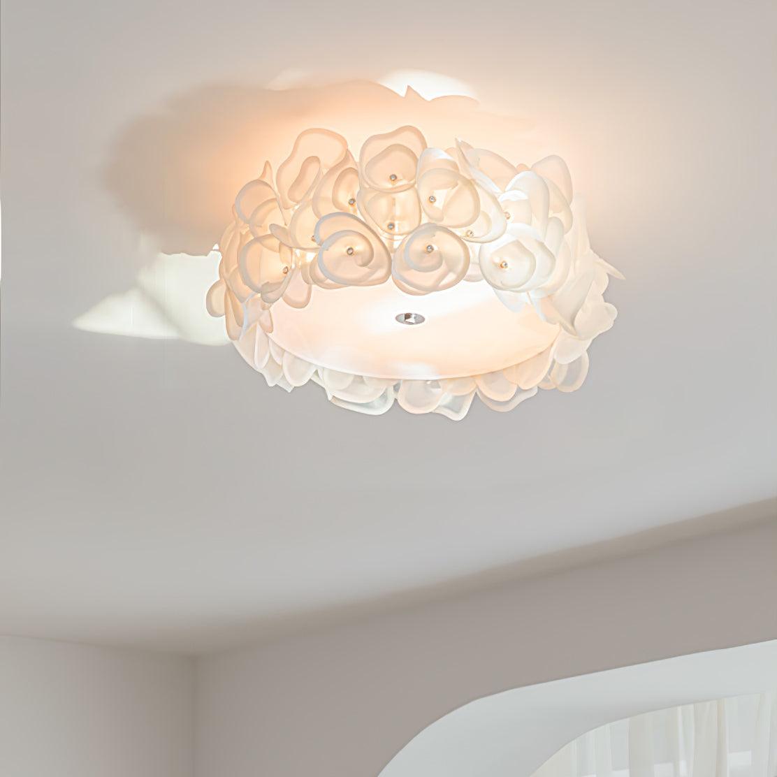 White Hydrangea Ceiling light Ceiling Lamp