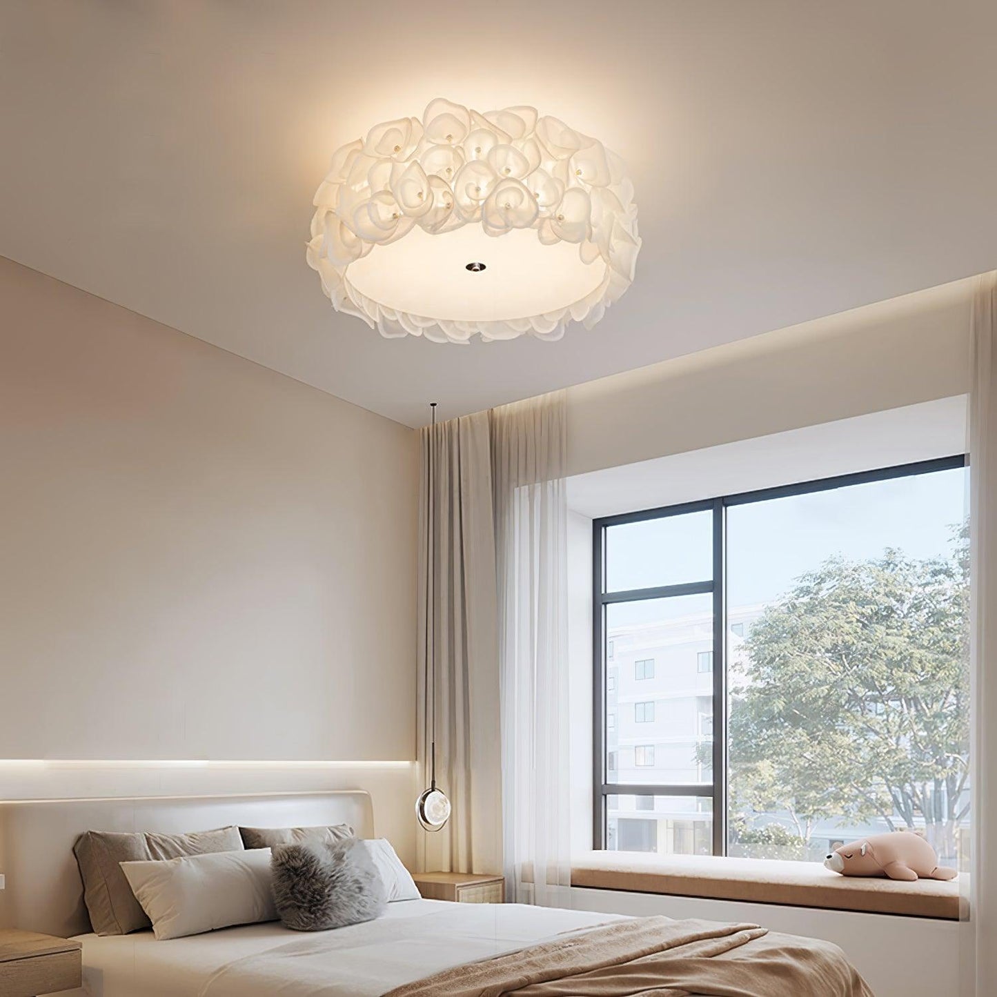 White Hydrangea Ceiling light Ceiling Lamp