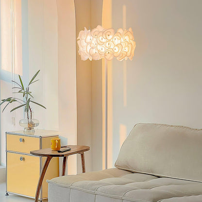 White Hydrangea Accent Lamp Floor Lamp