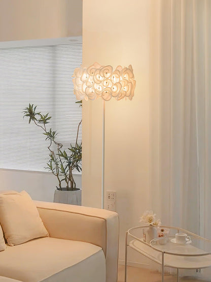 White Hydrangea Accent Lamp Floor Lamp