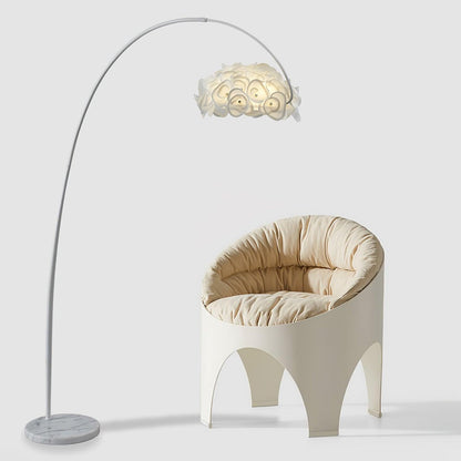 White Hydrangea Accent Lamp Floor Lamp