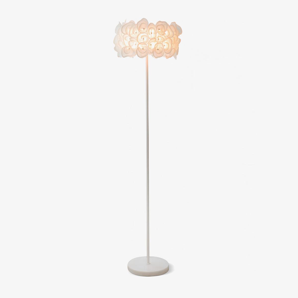 White Hydrangea Accent Lamp Floor Lamp