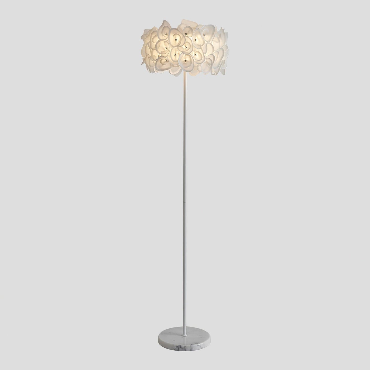 White Hydrangea Accent Lamp Floor Lamp