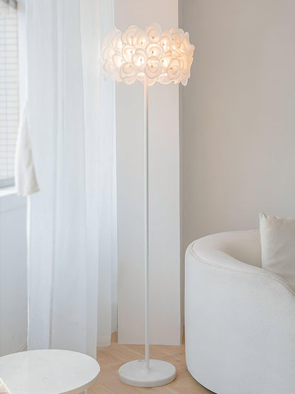 White Hydrangea Accent Lamp Floor Lamp