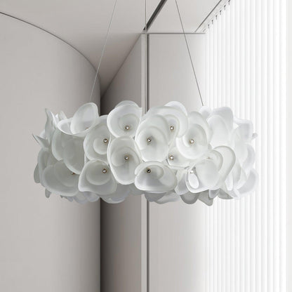 White Hydrangea Houselight Pendant Lamp