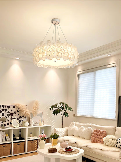 White Hydrangea Houselight Pendant Lamp