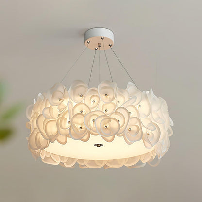 White Hydrangea Houselight Pendant Lamp