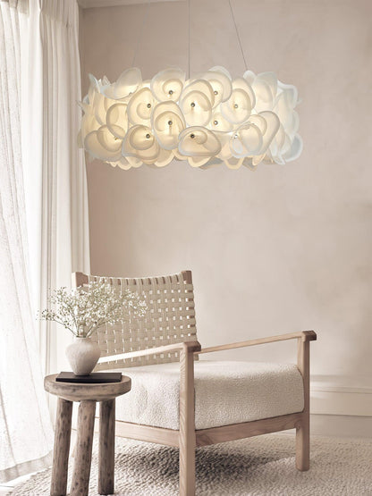 White Hydrangea Houselight Pendant Lamp