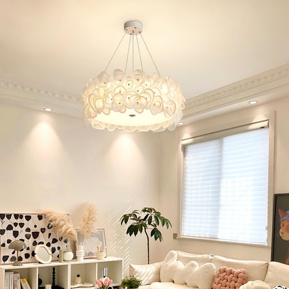 White Hydrangea Houselight Pendant Lamp