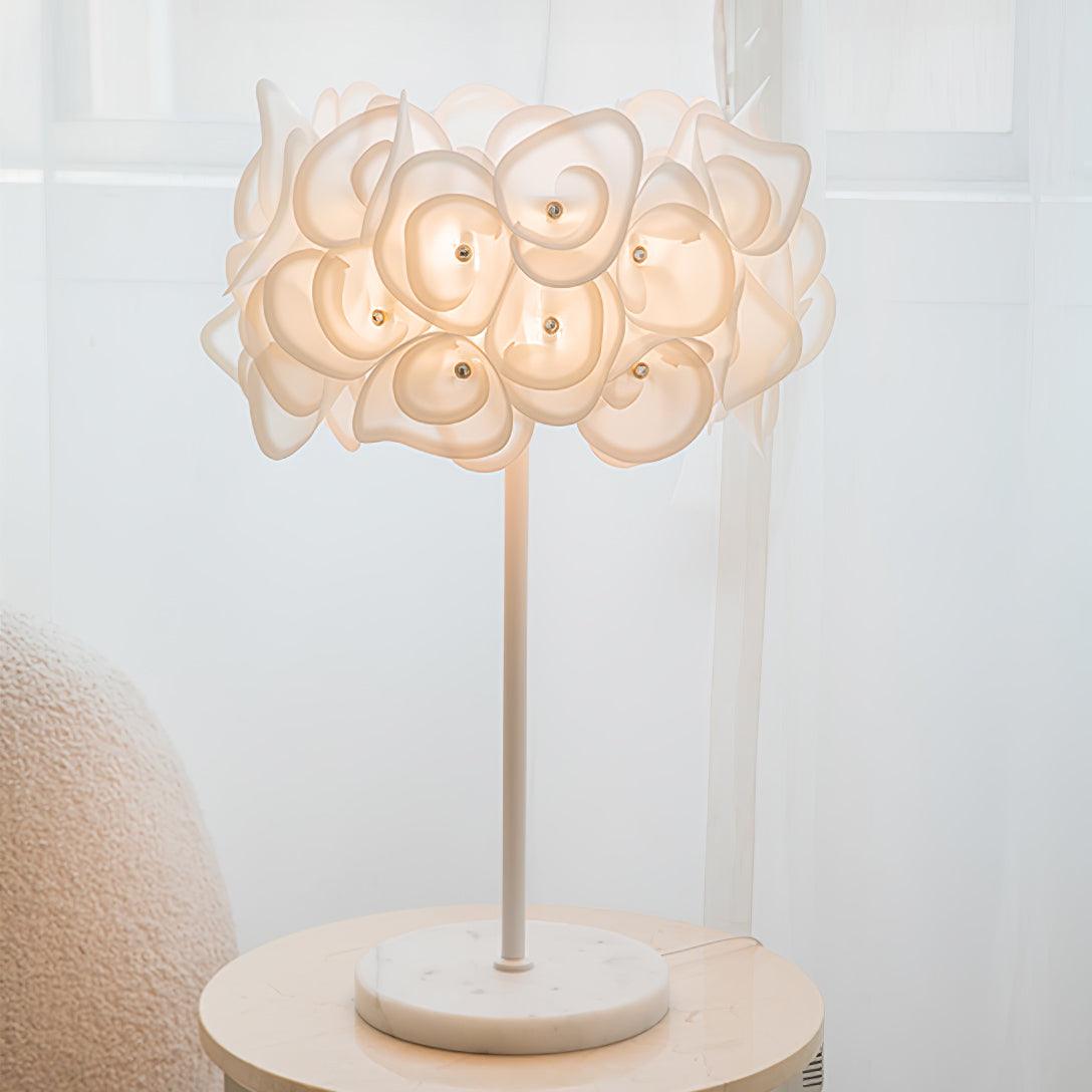 White Hydrangea Portable lamp Table Lamp