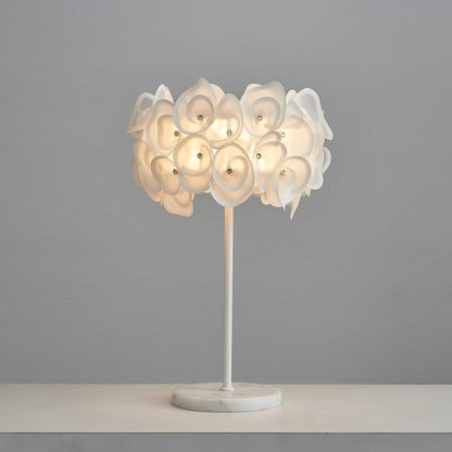 White Hydrangea Portable lamp Table Lamp