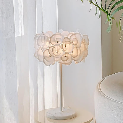 White Hydrangea Portable lamp Table Lamp