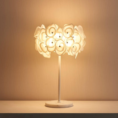 White Hydrangea Portable lamp Table Lamp