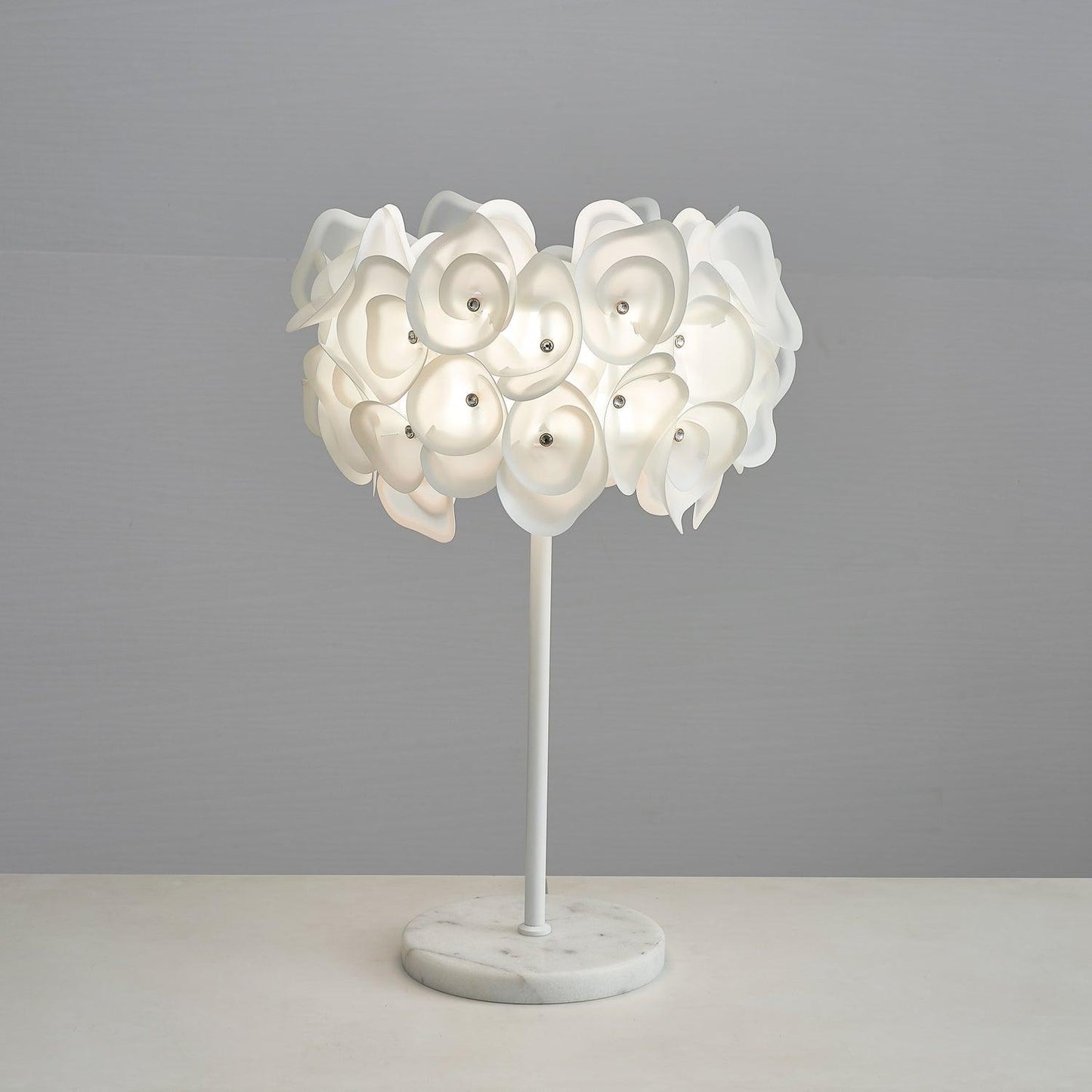 White Hydrangea Portable lamp Table Lamp