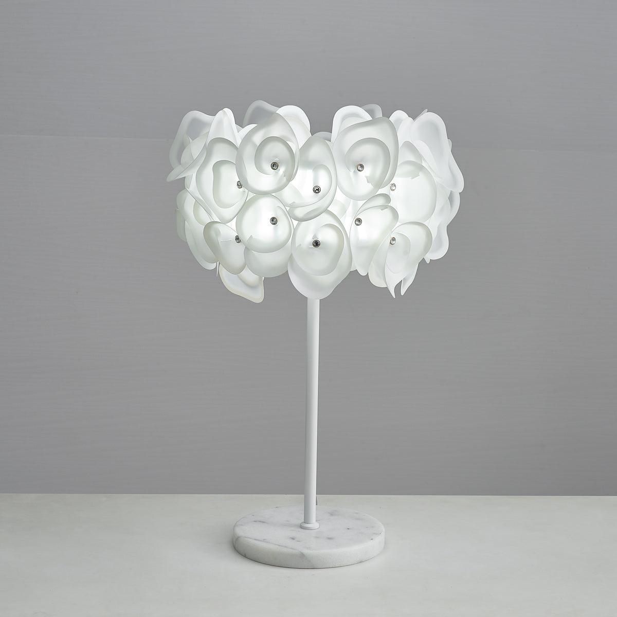 White Hydrangea Portable lamp Table Lamp