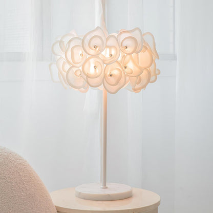 White Hydrangea Portable lamp Table Lamp