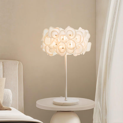 White Hydrangea Portable lamp Table Lamp