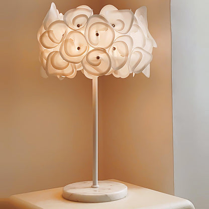 White Hydrangea Portable lamp Table Lamp