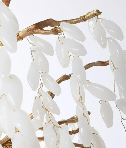 White Jade Branch Brass Electrolier Chandelier