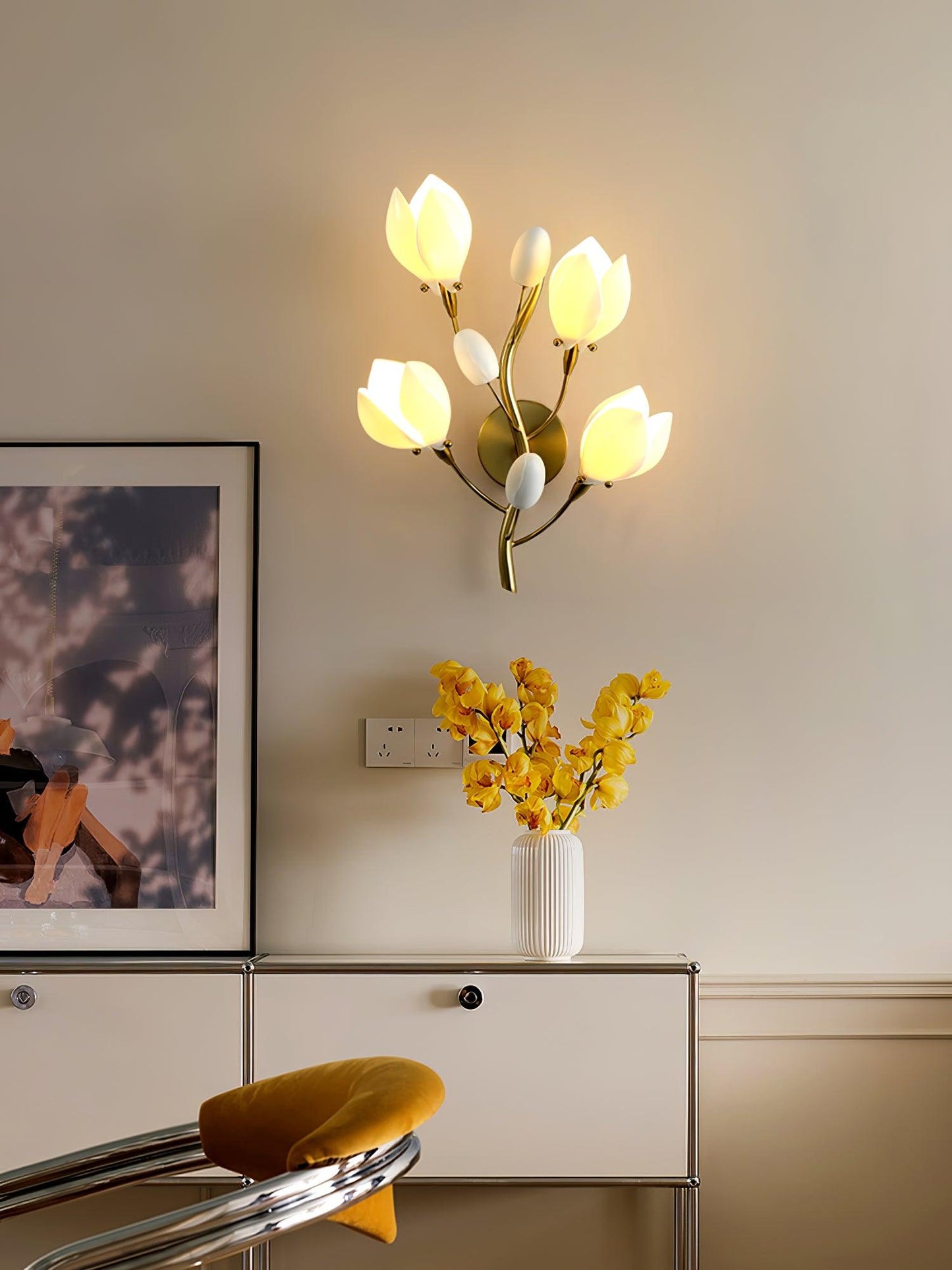 Porcelain Magnolia Wall-mounted light Wall Lamp