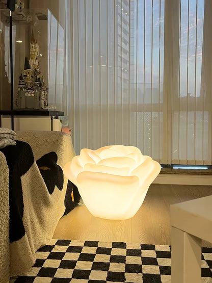 White Rose Shaped LED Desk lamp Table Lamp