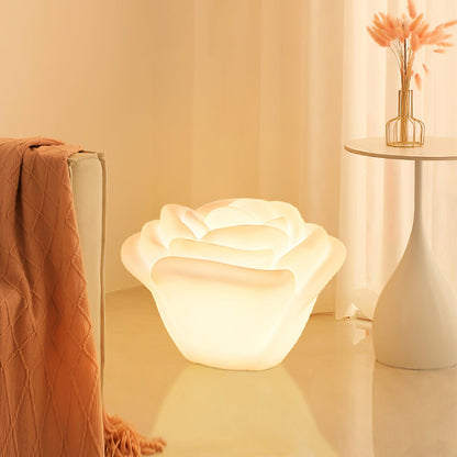 White Rose Shaped LED Desk lamp Table Lamp