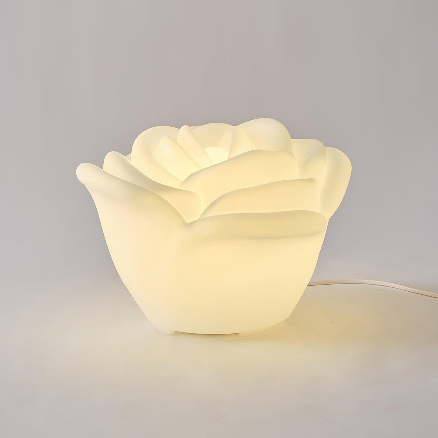 White Rose Shaped LED Desk lamp Table Lamp